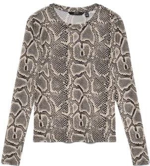 Top - Bedrukt Detail - Lange Mouwen - Slim Fit