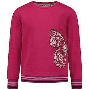 SALT AND PEPPER Sweatshirt voor meisjes en meisjes, vlinder, emb seq, cranberry, 104/110 cm