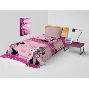 hermet Disney Minnie Mouse, Disney Sprei voor eenpersoonsbed, niet gevoerd, voor eenpersoonsbed, 170 x 270 cm, 100% katoen, Disney