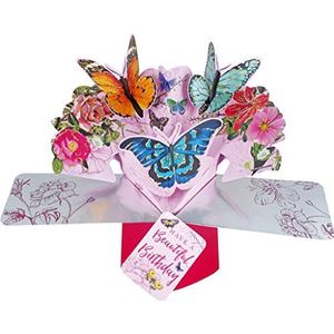 Suki Gifts POP131 Pop Up wenskaart, vlinders, meerkleurig