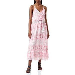 IZIA Dames midi-jurk met batikprint, roze, S