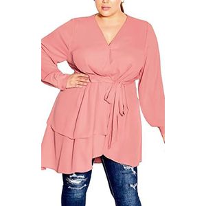 CITY CHIC Grote maten TOP SHIBARA, in Misty Rose, maat, 22, Misty Rose, 48 grote maten