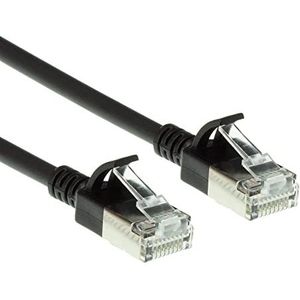 ACT CAT6a Netwerkkabel, U/FTP LSZH LAN Kabel Dun 3.8mm Slimline, Flexibele Snagless CAT 6a Kabel Met RJ45 Connector, Voor Gebruik In Datacenters, 10 Meter, Zwart - DC7910
