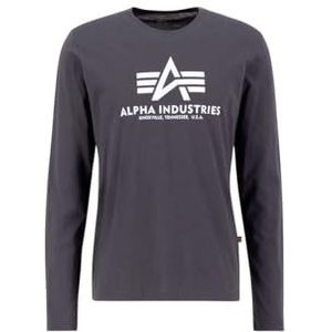 Alpha Industries Basic T - LS Lange Mouw voor Heren Vintage Grey