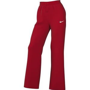 Nike Dames Full Length Pant W NSW Phnx FLC Hr Pant Wide, University Red/Sail, DQ5615-657, S-S