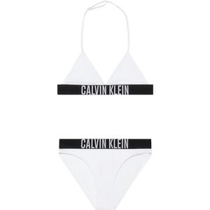 Calvin Klein Driehoek bikiniset voor meisjes, nylon, Pvh Classic wit, 14-16 jaar, Pvh Classic Wit, 14-16 Jaar