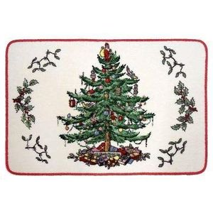 Avanti Linens - Badkamer tapijt, vakantie badkamer decor, kerst decor badmat (Spode kerstboom rode collectie)