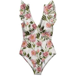 Averie Gwyneth eendelig badpak voor dames, wit, 3XL