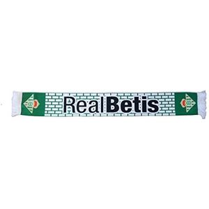 Real Betis Balompie Betis sjaal, verdiblanca, 132 x 19 cm, uniseks, volwassenen, Verdiwit, 132x19