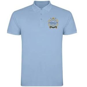 AMERICAN COLLEGE USA Poloshirts Sport Ademend Gedrukt Kleding Unisex Kinderen Jongens en Meisjes Casual Model ACPLW5 Indigo 16 Jaar, Indigo, 16 Jaar