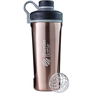 BlenderBottle Radian roestvrijstalen drinkfles, thermosfles met blenderBall, geschikt als waterfles, proteïneshaker en fitnessshaker, BPA-vrij, dubbelwandig, vacuüm geïsoleerd, koper (770 ml)