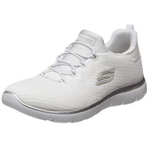 Skechers SUMMITS dames Sneaker, White Mesh / Silver Trim, 35 EU