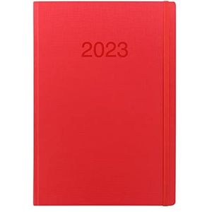 Letts Memo A4 week om dagboek 2022 te bekijken - rood