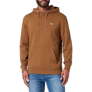 Lee Heren effen hoodie sweatshirt met capuchon, bruin, XL