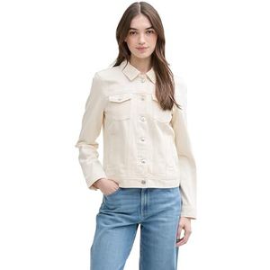 TOM TAILOR Denim Overhemd voor dames met linnengehalte, 10332 - Off White, XXL