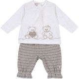 Chicco - Set - Beige Zwart Wit - 2-delig - Lange Mouw - Normale Pasvorm