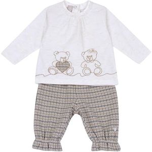 Chicco - Set - Beige Zwart Wit - 2-delig - Lange Mouw - Normale Pasvorm