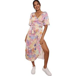 Chi Chi London Midi-jurk met bloemenprint in Multi, Meerkleurig, 36