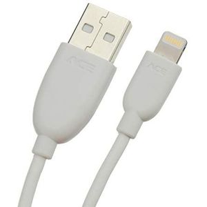 doupi Lightning USB-oplaadkabel ACE datakabel MFI gecertificeerd Made for iPhone iPad iPod 1M wit