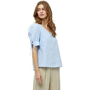 Peppercorn Monella blouse met ballonmouwen | blauwe blouses voor dames VK | lente dames tops | maat XXL