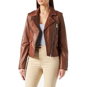 Redskins Jutta Tripway leren jas voor dames, cognac