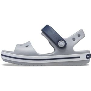 Crocs Unisex Kid's Crocband Sandaal, Light Grey Navy, 33 EU