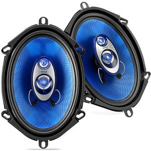 Pyle Auto Luidsprekerset - 3-Weg Auto Speaker - 300 Watt - met Vermoeidheidsvrije Butylrubberen Rand - 80-20 kHz Frequentierespons