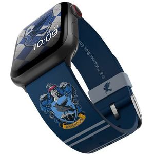 Harry Potter - Officieel gelicenseerde siliconen smartwatchband compatibel met Apple Watch, geschikt voor 38 mm, 40 mm, 42 mm en 44 mm, Ravenclaw, Ravenclaw, Huis van Ravenklauw