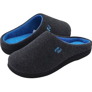 RockDove Originele tweekleurige pantoffels van traagschuim voor dames, Donkergrijs en blauw, 3/4 UK