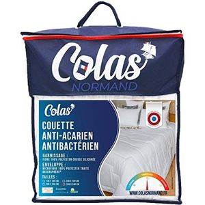 Colas Normand Dekbed tegen mijten en antibacterieel, licht, 260 x 240 cm, langdurige werking, perfecte hygiëne, microvezel, zacht en comfortabel, wit