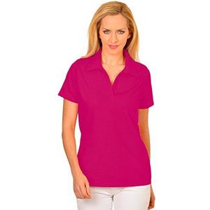 Trigema Poloshirt voor dames zonder knoopsluiting, Violet (Magent), XXL