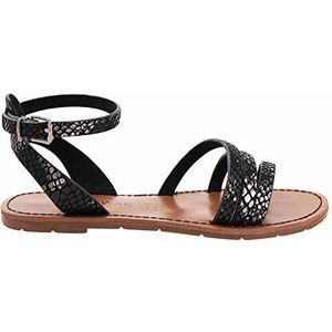 CHATTAWAK Dames 11PAGOSNOIR38 platte sandalen, s.zwart, 38 EU, S Zwart, 38 EU