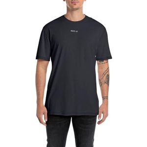 Replay Heren T-shirt Regular Fit, 067 Night Blue, L