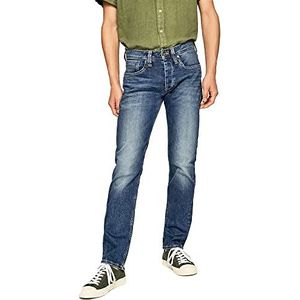 Pepe Jeans Heren Cash Jeans Regular Fit Regular Rise Denim, Blauw (Denim-z23), 38W / 30L