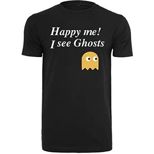 Mister Tee Heren Happy Me I See Ghosts Tee T-shirt, zwart, XL
