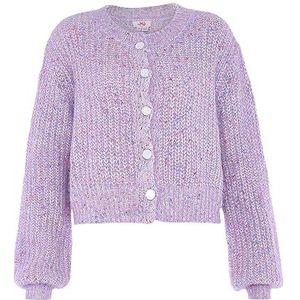 myMo Dames Lazy Chic-gebreide jas met ronde hals Lavendel Maat M/L, lavendel, M