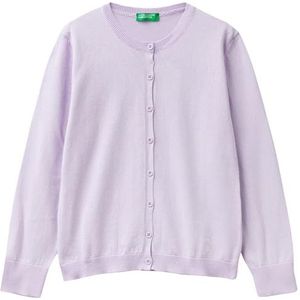 United Colors of Benetton Gebreid vest voor meisjes en meisjes, kaasjeskruid 26, 130 cm