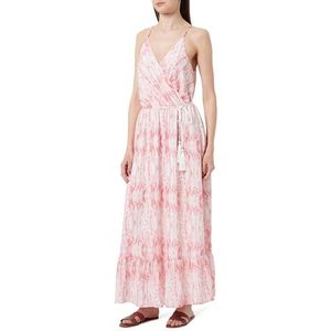 EYOTA Midi-jurk voor dames met batikprint, roze, XL