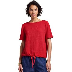 Street One Zacht structuurshirt voor dames, Glory Red, 44