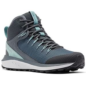 Columbia Trailstorm Mid Waterproof, hoge trekkingschoenen voor dames, Grafietgrijs X Dusty Green, 37 EU