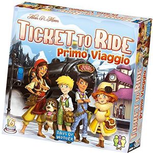 Asmodee - Ticket to Ride: eerste reis, tafelspel voor het hele gezin, 6 jaar en ouder, Italiaanse editie 8516