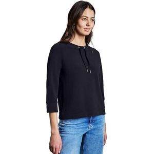 Street One - Ottoman Shirt - Dames - Col - 3/4 Mouwen - Stretchmateriaal