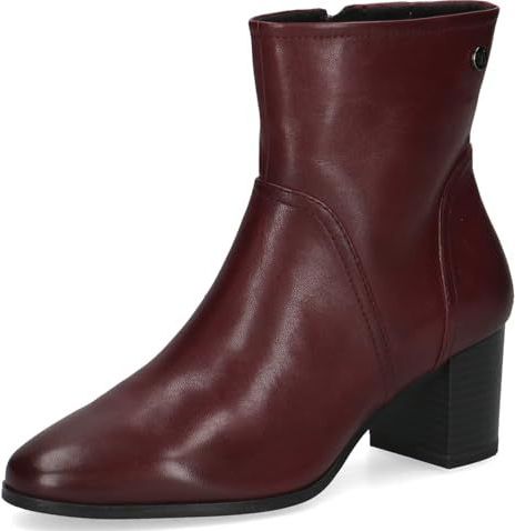 CAPRICE - Enkellaarsjes - Rood - Glad Leer - Hoge Hak