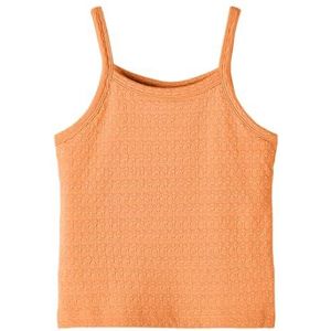 NAME IT Meisjes NKFHELONNY Short Singlet shirt met lange mouwen, mock oranje, 122/128, Mock Oranje, 122/128 cm