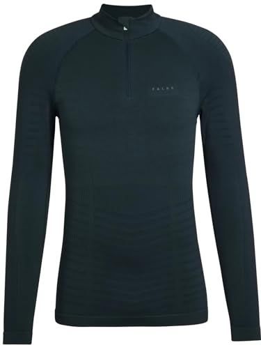 FALKE - Maximum Warm High Zip Neck - T-shirt - Groen - L