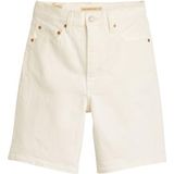 Levi's - Ribcage Bermuda Shorts - Blauw - 99% Katoen, 1% Elastaan