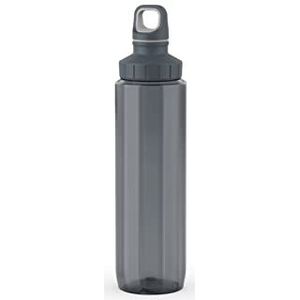 Emsa N30323 Drink2Go Tritan Eco drinkfles | Inhoud: 0,7 liter | schroefdop | duurzaam - van gerecycled kunststof | 100% lek/hygiënisch/veilig | grijs