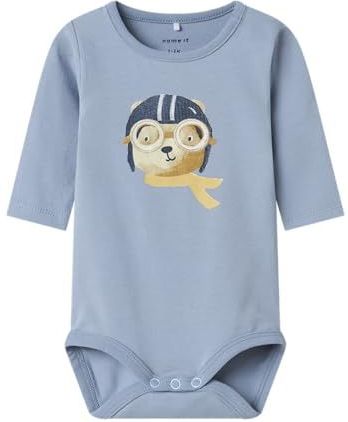 NAME IT - Romper - Biologisch Katoen - Lange Mouwen - 3D-print