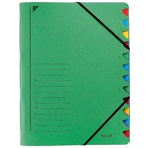 Leitz 39120055 opbergmap, 12 vakken, Colorspan karton, groen