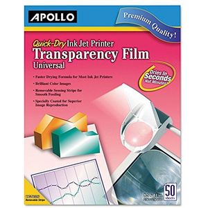 Apollo Transparantiefilm voor inkjetprinters, voor Hewlett-Packard, 50 vellen/Pack (VCG7031S)